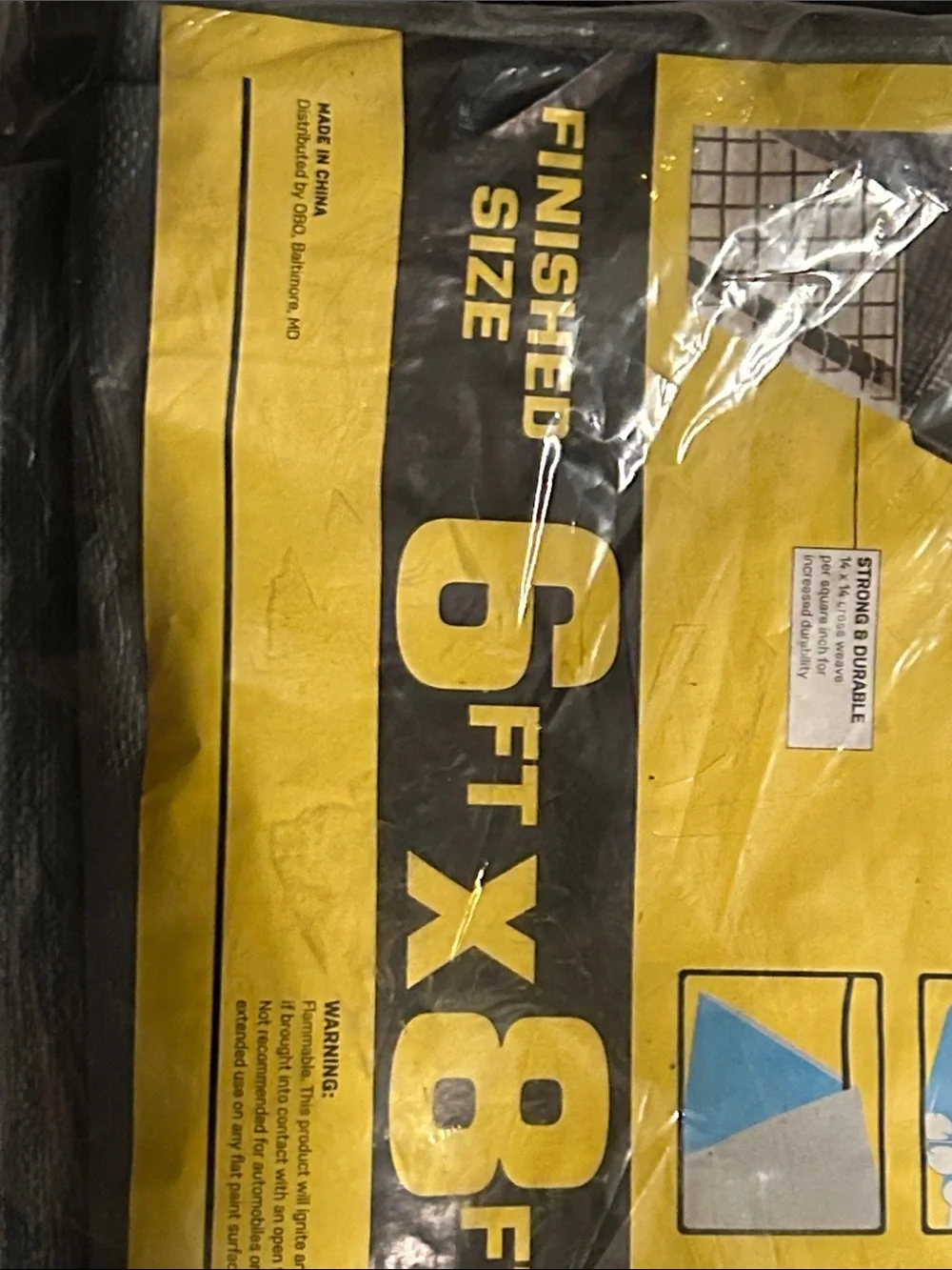 Heavy Duty Silver Tarp - 6 ft x 8 ft